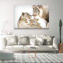 Ver imagem 3 de Quadros Decorativo Family Lion Sem Moldura e Sem Vidro 80x120