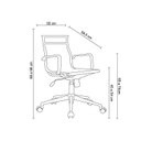 Ver imagem 6 de Conjunto 8 Cadeiras de Escritório Presidente Giratória Sevilha Baixa Tela