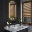 Ver imagem 5 de Espelho Lapidado Oval Iluminado com Led Quente - 50x100cm Woodglass Oval Iluminado Led