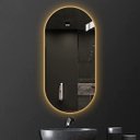 Ver mais imagens de Espelho Lapidado Oval Iluminado com Led Quente - 50x100cm Woodglass Oval Iluminado Led