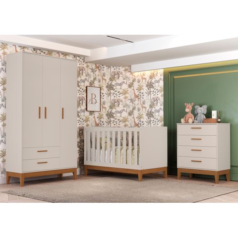 Quarto Completo Flip Reller MDF Bege/Areia