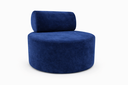 Ver imagem 1 de Poltrona Orgânica Decorativa Flora Sofisticada para Sala e Recepção Veludo Azul Marinho Eli Móveis e