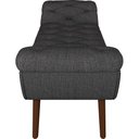 Ver imagem 5 de Puff Recamier Decorativo com Tachas 195 cm Santorini P05 Linho Cinza Escuro - Lyam Decor