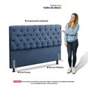Ver imagem 2 de Cabeceira Cama Box Casal Queen Size Lylla 160cm Capitonê com Frame Linho Azul - Abmaza