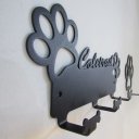 Ver imagem 2 de Porta Coleiras Personalizável 22 X 11 Cm Preto Lixa Artístic Laser