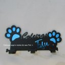 Ver imagem 3 de Porta Coleiras Personalizável 22 X 11 Cm Preto Lixa Artístic Laser