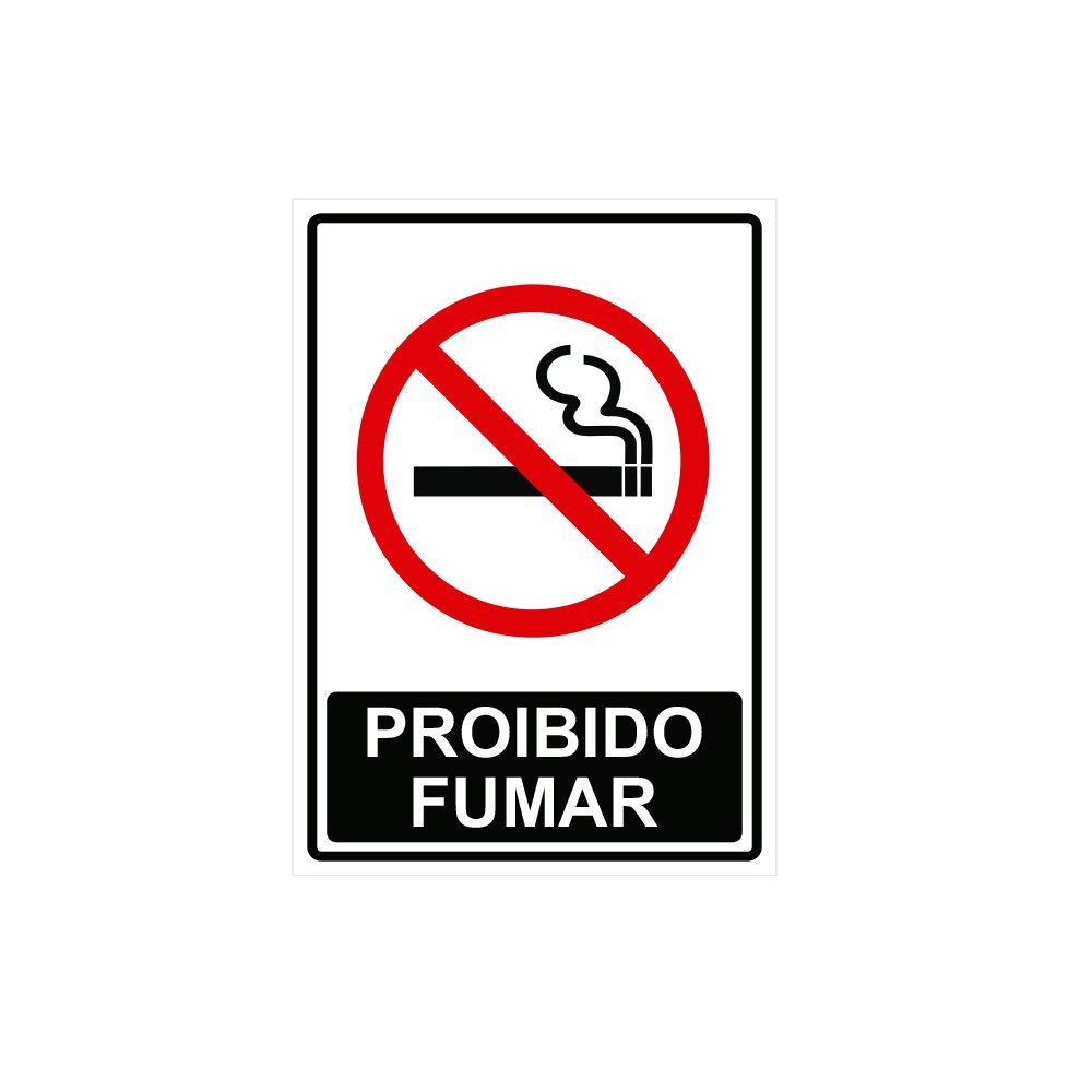 Placa de Sinalização Proibido Fumar em Pvc - 1