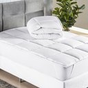 Ver imagem 2 de Protetor de Colchão Macio Pillow Top Queen Scartec Micropercal 200 Fios - Branco Casa Scarpa
