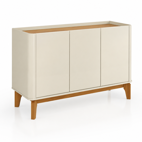 Buffet Flip 1.2 – 1233x 800 x 445 – 3 Portas - Off White/Cinamomo