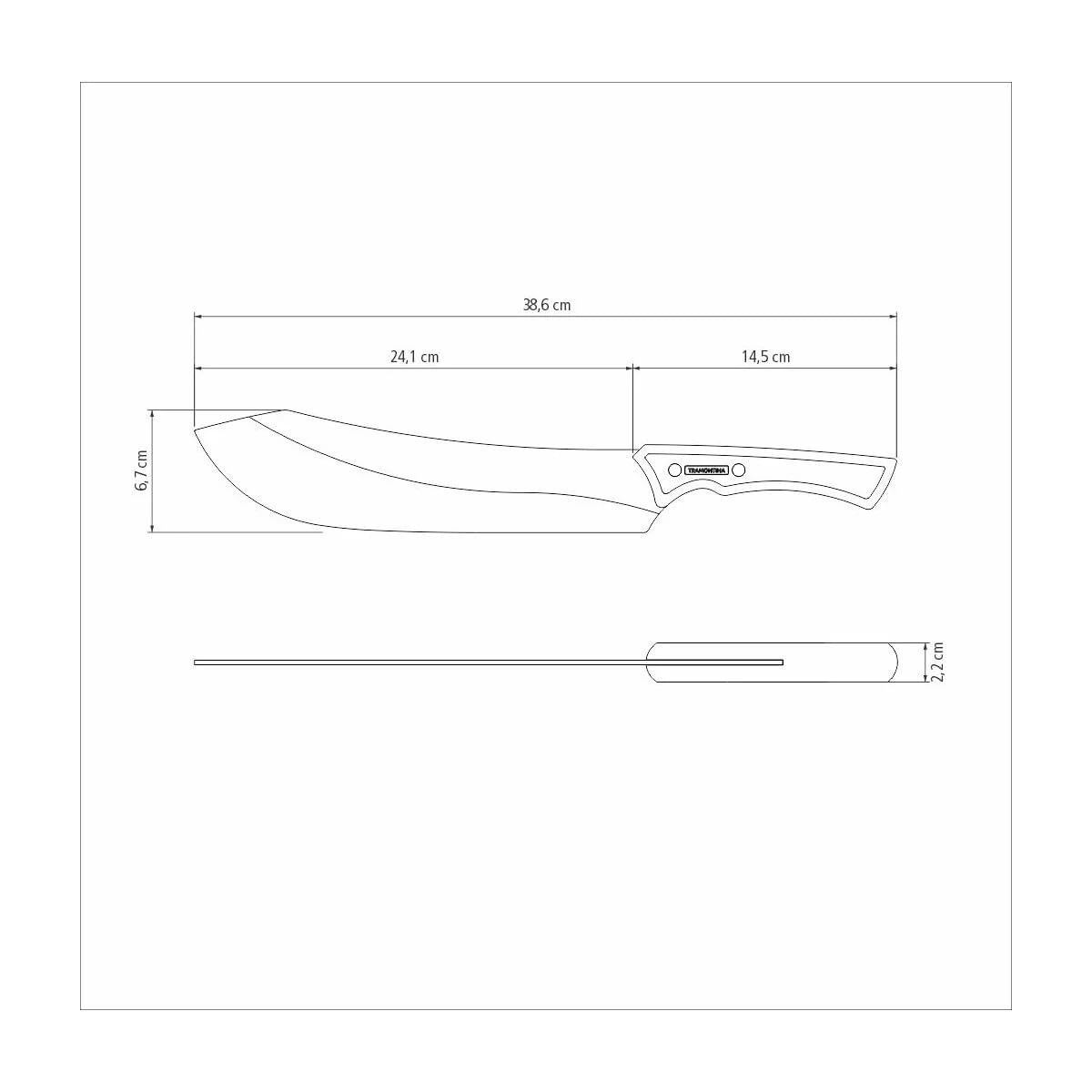 Faca para Carne Tramontina Churrasco Black Aço Inox Escurecido e Cabo de Madeira 10" - 5