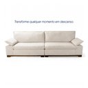 Ver imagem 5 de Sofá Living Siberian 2,50m Bouclê Off White Braço Reclinável - King House