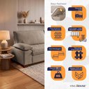 Ver imagem 3 de Sofá Living Siberian 2,50m Bouclê Off White Braço Reclinável - King House