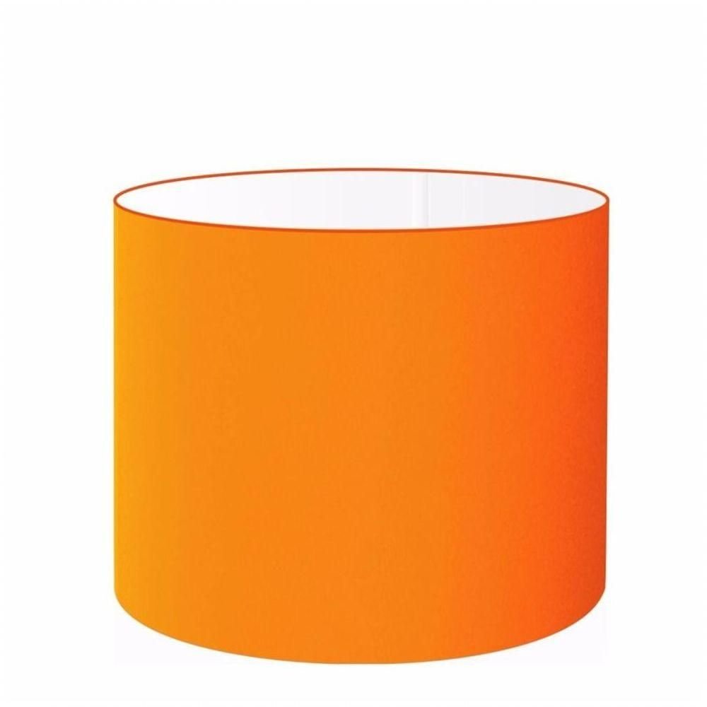 Cúpula Abajur Tecido Cilíndrica Cp-8021 Ø45x25cm Laranja - 1