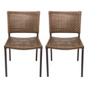 Ver imagem 1 de Kit 2 Cadeiras em Alumínio Trama Área Confortável Capuccino