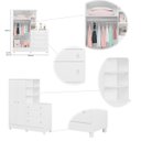 Ver imagem 6 de Guarda-Roupas Infantil 2 Portas com Cômoda 3 Gavetas e Nichos Encanto Feliz -Branco Branco - ÉdeCasaMóveis                                     