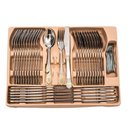 Ver imagem 3 de Faqueiro 84 Peças Banhado A Ouro 24K Oferta Imperdível