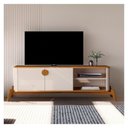 Ver imagem 3 de Rack Bancada Buriti 1.4 Tv 55pol Off White Nature Jb Bechara