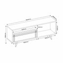 Ver imagem 4 de Rack para TV até 60 Polegadas 163,4cm NT1315 Porta Basculante Frisado Marrom