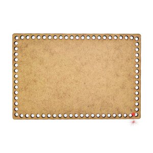 Kit 10 Base Retangular 15x35 Cm Mdf Cru para Cesto Crochê Fio de Malha