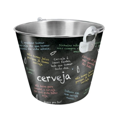 Balde de Gelo com Abridor 5 Litros Decorado Bonito e Pratico