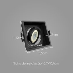 Spot Embutir Slim Frame Ya002 Bella + Led Ar70 St2729 - 2