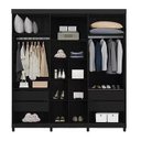 Ver imagem 2 de Guarda Roupa 6 Portas Porto Bello Preto