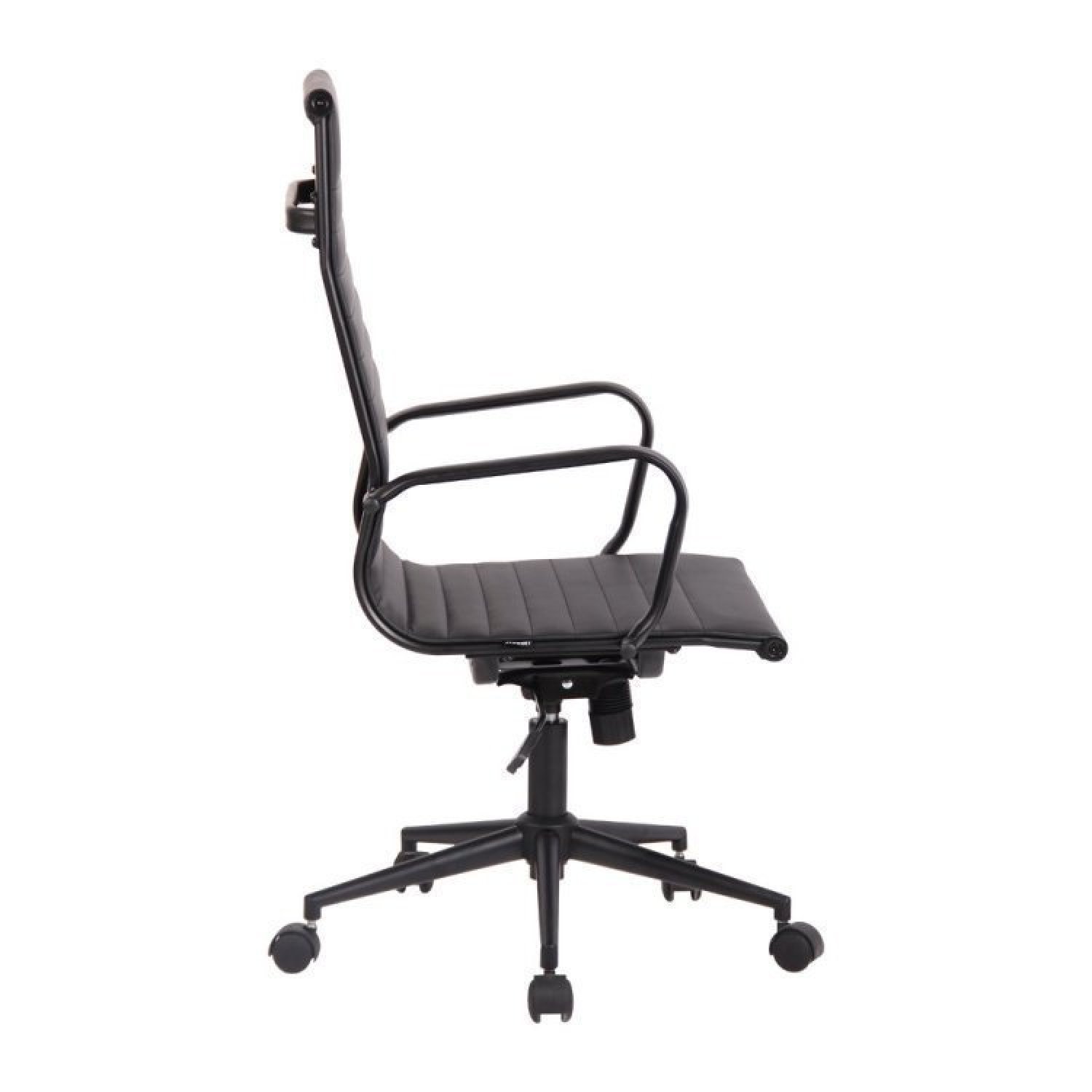 Conjunto 8 Cadeiras de Escritório Presidente Sevilha com Base Office aço preto  - 5