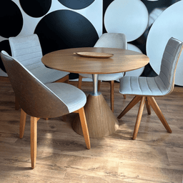 Mesa de Jantar Cone Redonda Masp 110 Cm Tampo Freijó Base Freijó Personal Decor - 2