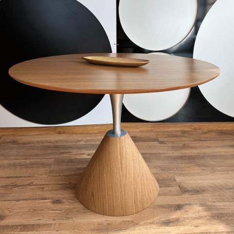 Mesa de Jantar Cone Redonda Masp 110 Cm Tampo Freijó Base Freijó Personal Decor