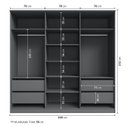 Ver imagem 2 de Guarda Roupa Casal 6 Portas 4 Gavetas Sarah CabeCasa MadeiraOriginals