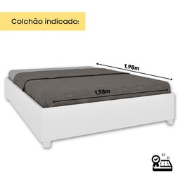 Cama Queen em MDP 203cm x 164cm Mônaco   - 2