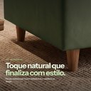 Ver imagem 5 de Sofá 3 Lugares com Poltrona Arezzo Pés em Madeira Sintetico PU D03 - D'Rossi