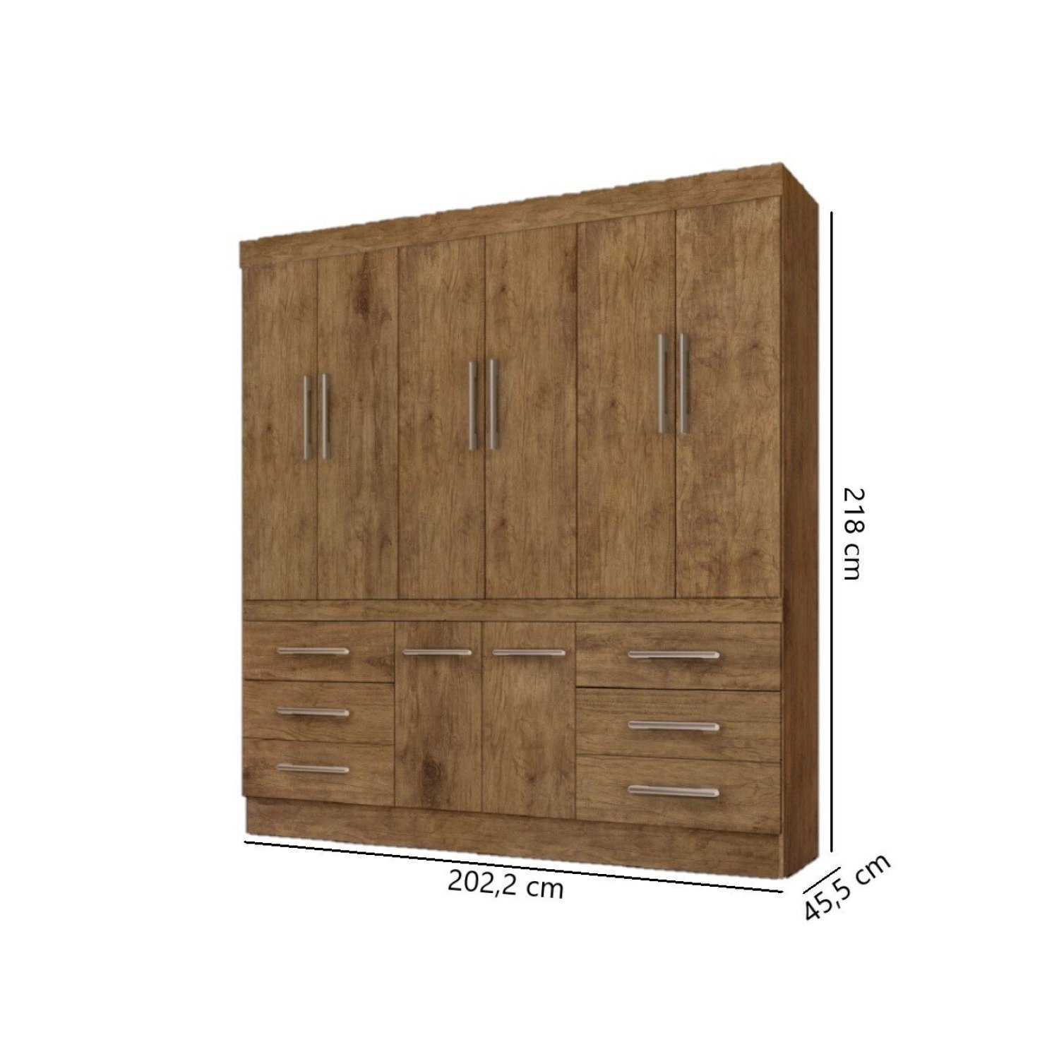 Guarda Roupa 8 Portas 6 Gavetas Mara - 4