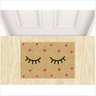 Tapetes Beleza Cílios Fofinhos 60x40cm para Porta Decorativo:bege - 1
