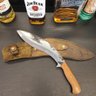 Facão Kukri 10' Artesanal Lida Mato Aço Carbono 1070 Cabo Madeira Full Tang - 6
