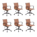 Ver imagem 1 de Kit 6 Cadeiras de Escritório Diretor Esteirinha em Corino Sevilha