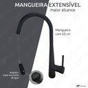 Ver imagem 2 de Torneira Cozinha Gourmet Monocomando Extensível Preta Fosca Tubrax