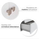 Ver imagem 7 de Cômoda 3 Gavetas 1 Porta Confete Branco/Jequitibá HP