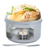 Aparelho de Fondue Queijo Brie 4 Peças Espatula Rechaud Base Inox Serviço Kit Conjunto - 6