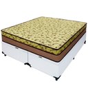Ver imagem 1 de Cama Baú Casal 138 Bipartido Tecido Sintético Branco com Colchão de Espuma Tokio D33 Bege