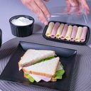 Ver imagem 2 de Prato Quadrado 20,6cm Plástico Servir Petiscos Sanduiche Frutas Coza Cosy