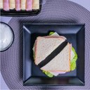 Ver imagem 4 de Prato Quadrado 20,6cm Plástico Servir Petiscos Sanduiche Frutas Coza Cosy