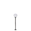 Ver imagem 1 de Poste de Jardim P10/b15 de 1,30m com Globo de Vidro Transparente 15x28 Marrom