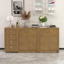 Ver imagem 1 de Armário para Escritório 158,5cm com 1 Gaveteiro e 4 Portas