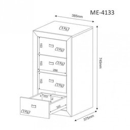 Armário para Escritório 158,5cm com 1 Gaveteiro e 4 Portas - 14