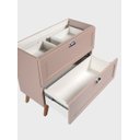 Ver imagem 7 de Gabinete para Banheiro com Tampo Cuba e Armario 80cm Retro Mdf Rosa Milano - On Móveis