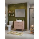 Ver imagem 1 de Gabinete para Banheiro com Tampo Cuba e Armario 80cm Retro Mdf Rosa Milano - On Móveis
