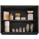 Ver imagem 3 de Armário Aéreo para Cozinha 2 Portas 80cm Liz M05 Preto - Inoviza