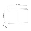 Ver imagem 5 de Armário Aéreo para Cozinha 2 Portas 80cm Liz M05 Preto - Inoviza