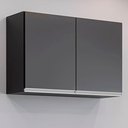 Ver imagem 2 de Armário Aéreo para Cozinha 2 Portas 80cm Liz M05 Preto - Inoviza